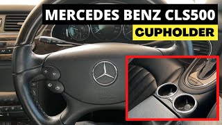 How to replace the front dual cup holder in a Mercedes Benz CLS  In LESS THAN 5 SECONDS [upl. by Alemac755]