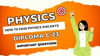 AP DIPLOMA C23 ENGINEERING PHYSICS IMPORTANT QUESTIONS [upl. by Fred]