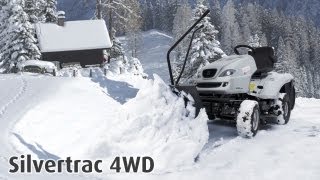 Rasentraktor Silvertrac 4WD im Winterdienst  selbst ohne Schneeketten nicht aufzuhalten [upl. by Sheree]