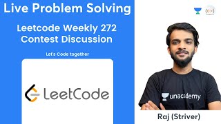 Leetcode Weekly 272 Contest Discussion  Striver  Live Problem Solving [upl. by Kruter836]