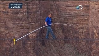 US daredevil completes Grand Canyon tightrope walk [upl. by Notyap983]