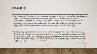 truncation error  roundoff and truncation  Numerical methods [upl. by Yeca]