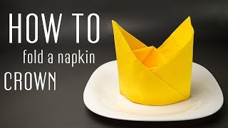 How to Fold a Napkin into a Crown [upl. by Gisella902]