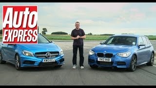 BMW M135i vs Mercedes A45 AMG review  Auto Express [upl. by Atsyrc913]