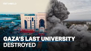 Gazas last university destroyed by Israeli forces [upl. by Eimerej]