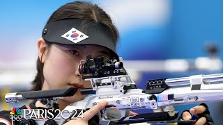 South Korea China separated by ONE TENTH in womens air rifle final  Paris Olympics  NBC Sports [upl. by Winwaloe]