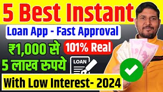 Top 5 loan apps in india with low interest  Loan App Fast Approval 2024  Personal Loan  Loan App [upl. by Ystap735]