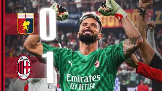 From Pulisics goal to Girouds save  Genoa 01 AC Milan  Highlights Serie A [upl. by Gennaro]