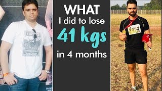 My Weight Loss Journey  How I Lost 41 Kilos In 4 Months  Fat To Fit  Fit Tak [upl. by Willabella787]