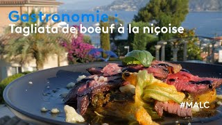 Gastronomie  tagliata de bœuf à la niçoise [upl. by Nonahs]