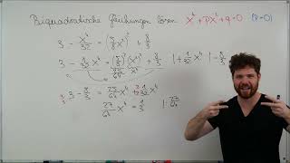 Biquadratische Gleichung mit p0 Beispiel mit Brüchen [upl. by Akkimat]