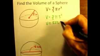 Calculate the Volume of a Sphere [upl. by Shaun]