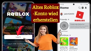 So stellen Sie ein altes RobloxKonto wieder her Update 2024 [upl. by Laban]