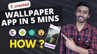 Wallpaper app in 5 mins in android studio  how to create wallpaper app in android studio [upl. by Hammer]