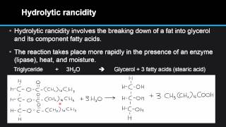 F34 Compare the processes of hydrolytic and oxidative rancidity in lipids [upl. by Urd]