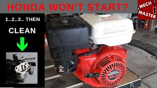 Small Engine Repair Honda Wont Start [upl. by Dhiman]