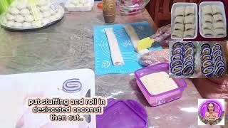 In A Tub Recipe Tikoy Roll And Sapinsapin RollFllingCoatingCuttingArrangement [upl. by Welford]