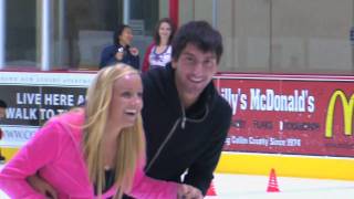 Evan Lysacek and Nastia Liukin Skating in Allen Texas [upl. by Dlanger282]