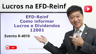 EFDReinf  Lucros e Dividendos  informações importantes para declarar corretamente  R4000 [upl. by Lah]