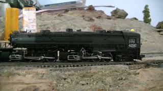 Nscale Southern Pacific AC12 cab forward backing its oil train for a meet [upl. by Stephana455]