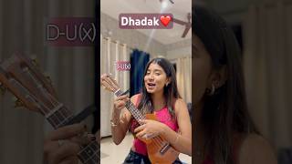 Dhadak Title Track  Ukulele Tutorial😍 ukuleletutorial shorts [upl. by Sylado319]