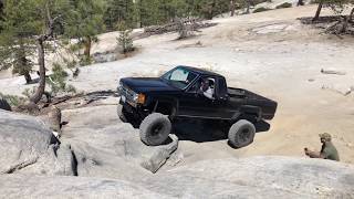 Toyota Pickup With Dual Cases and Grizzly Locker Idles up V Rock  Bald Mountain Ohv Shaver Lake CA [upl. by Annayar902]