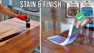 Stain amp Finish Wood Like A Pro Step By Step  Tips amp Tricks [upl. by Atinwahs]