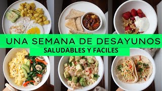 UNA SEMANA DE DESAYUNOS SALUDABLES Y FACILES  Michela Perleche [upl. by Heppman]