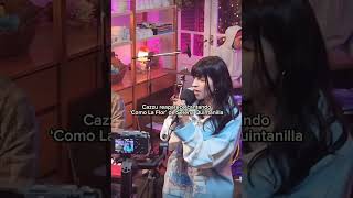 Cazzu cantando Como la flor de Selena [upl. by Roselin]