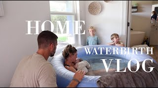 Natural Home Birth Vlog  Peaceful Water Birth Labor amp Delivery of baby Poppy Love [upl. by Kerge475]