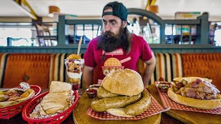 ONE MAN VS THE ENTIRE HUNGRY HORSE BIG BREAKFAST MENU  BeardMeatsFood [upl. by Frisse]