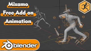 Mixamo Free Add on Animation blendertutorial blender blender3d mixamo [upl. by Knute301]