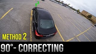 90 Degrees Parking  How to Correct Yourself  Method 2 [upl. by Hinkel]