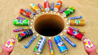 Mentos vs Coca Cola Different Fanta Pepsi Sprite Mirinda Underground [upl. by Orwin]