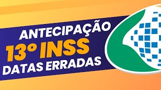 Antecipação do 13º do INSS 2024 datas confirmadas inss meuinss antecipaçao13salario [upl. by Kohl182]