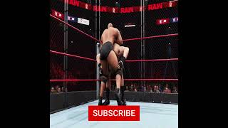 GOLDBERG VS BROCK LESNAR WWE CAGE FIGHT wwe ufc cage octagon viral trending fight sports [upl. by Glennon311]