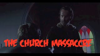 Church MassacreGareth Death  The Walking Dead Season 5 [upl. by Ahsinwad]