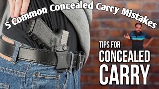 5 Common Concealed Carry Mistakes New Gun Owners Make l weapon carry information 2024 [upl. by Soisinoid]