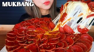 페퍼로니피자 먹방 꿀 신의한수PEPPERRONI PIZZA EATING SHOW MUKBANG ASMR [upl. by Araem]