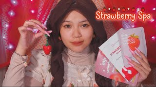 ASMR  Strawberry Spa 🍓  pampering you sleepy facial layered sounds  Five Star Spa [upl. by Sucramrej]