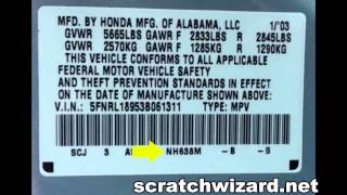 How to find your Hondas paint code [upl. by Ashley]