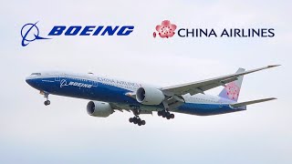 China Airlines 777300ER quotBoeing Liveryquot Training at Kaohsiung Intl Airport [upl. by Thisbee]