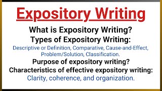 What is Expository writingTypes Purpose and Characteristics of Expository Writing in HindiUrdu [upl. by Harahs957]