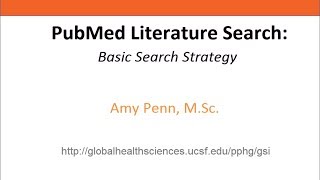 PubMed Literature Search  Basic Search Strategy [upl. by Ocana]