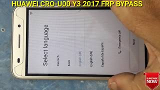 FRP BYPASS HUAWEI Y3 2017 CROU00 WITHOUT PC [upl. by Schurman]