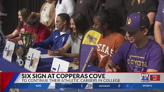 Six at Copperas Cove sign to continue athletic careers [upl. by Ennaeilsel]