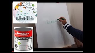 VERNIZ ESCREVE E APAGA RENNER POLIDURA TRANSFORMANDO PAREDE EM QUADRO BRANCO [upl. by Ohaus]