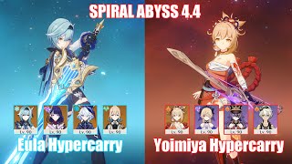 C0 Eula Hypercarry amp C0 Yoimiya Hypercarry  Spiral Abyss 44  Genshin Impact [upl. by Von]