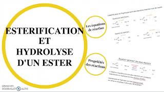 Estérification et hydrolyse dun ester [upl. by Ididn]