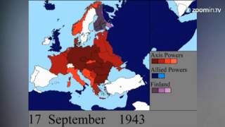 Europas Frontverschiebungen Animation zeigt Zweiten Weltkrieg im Zeitraffer [upl. by Erina]